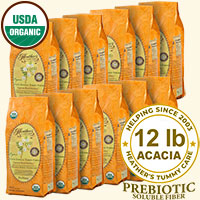 Tummy Fiber<BR>Acacia Senegal<BR>POUCH CASE<BR>(12 - 1lb pouches)<BR><em>Diarrhea & Constipation</em>