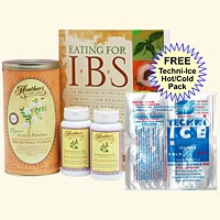 IBS Diet Kit #2 Eating for IBS, Tummy Fiber Acacia CAN, Peppermint Caps w/Free Techni Ice Hot Pack