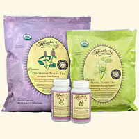 Bulk Herbal Kit #1 Peppermint & Fennel LOOSE Tea POUCHES, Peppermint Caps
