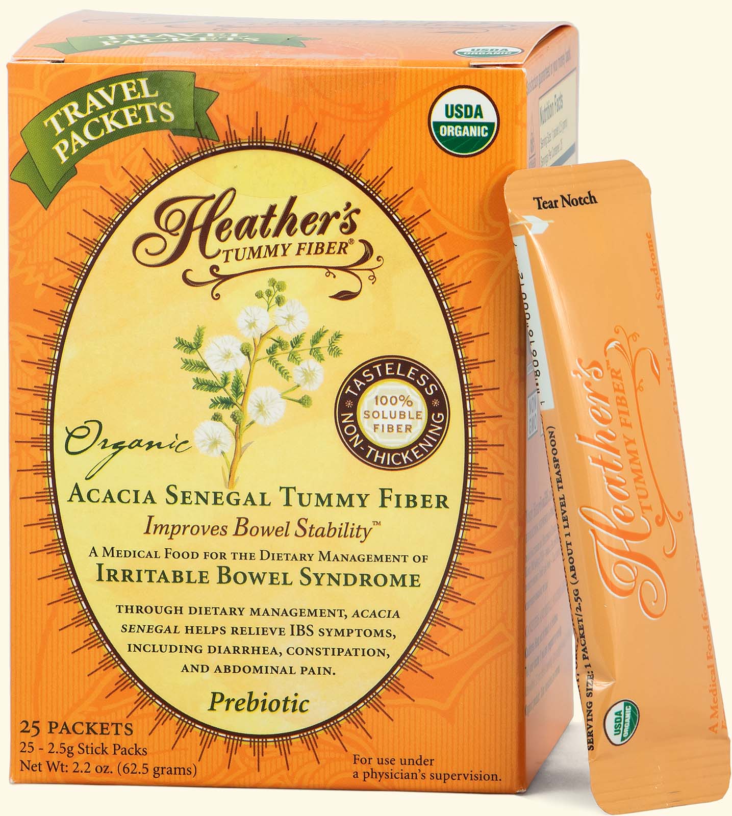 IBS Motility Stability Kit: Eating for IBS, Tummy Fiber Acacia CAN, Travel Stick Packs