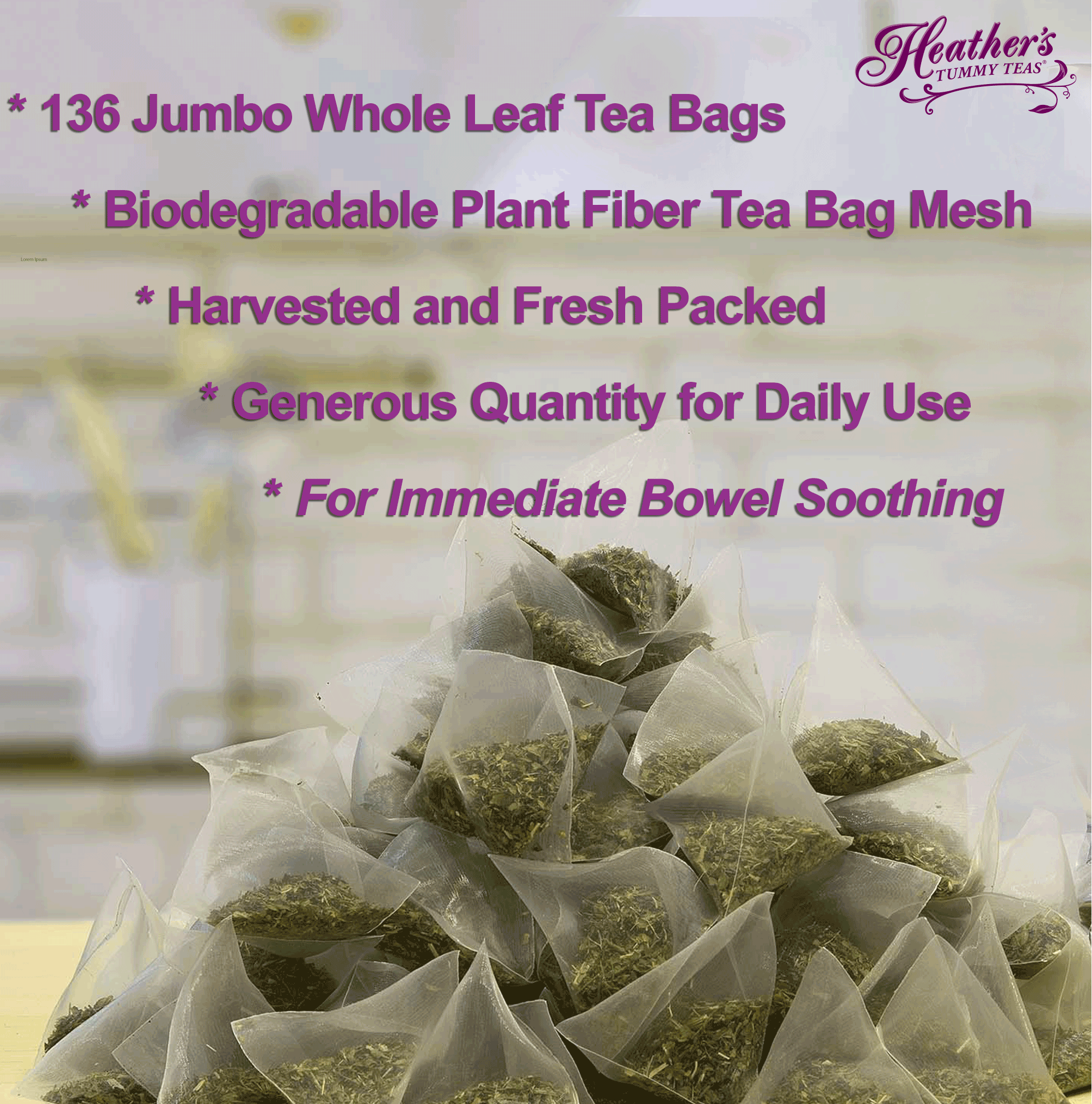 Peppermint Tummy Teabag Kit, Can and Bulk Pouch