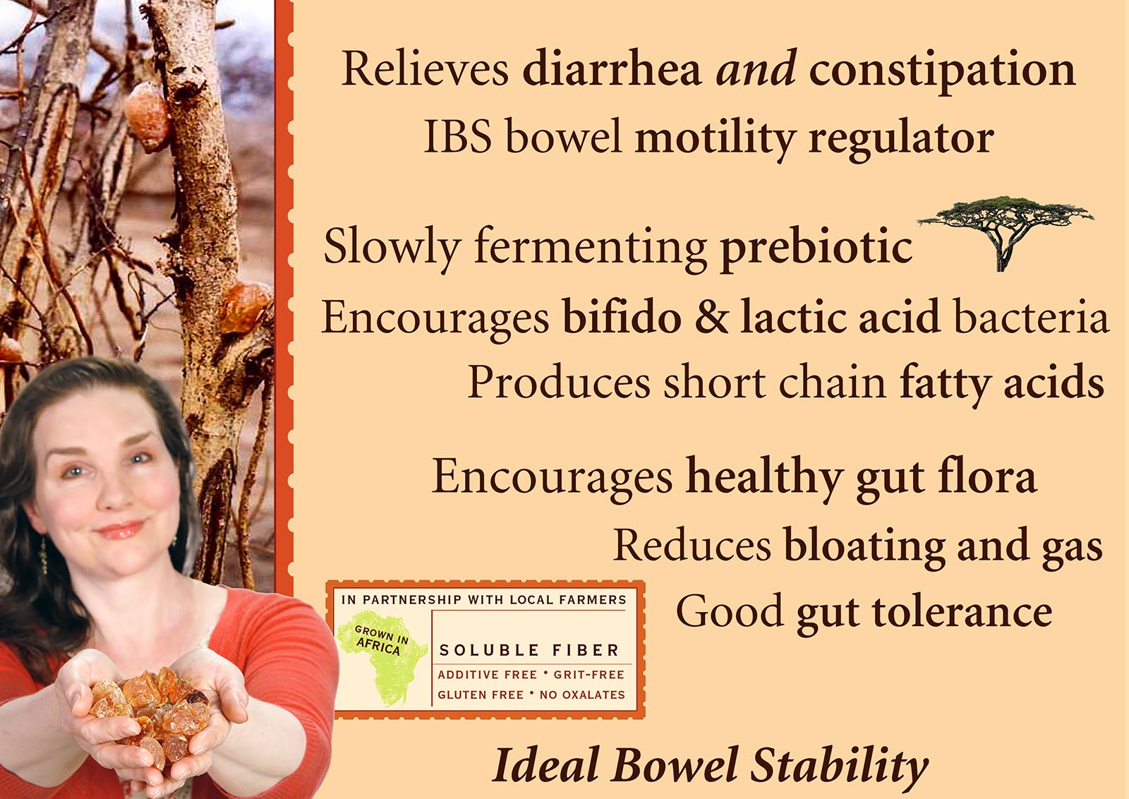 Heather's  Tummy Fiber Prebiotic Acacia Senegal POUCH