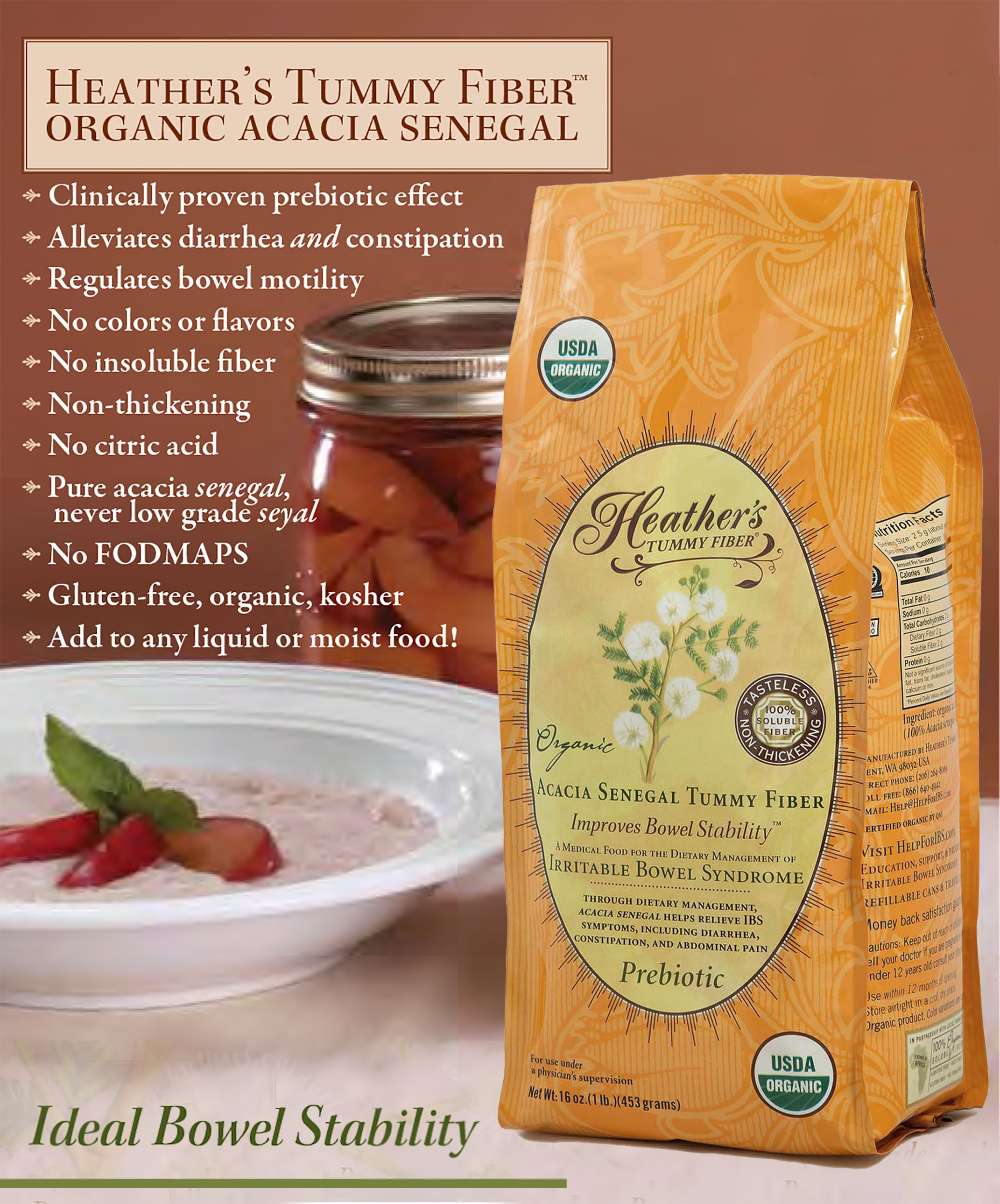 Tummy Fiber Organic Acacia Senegal POUCH