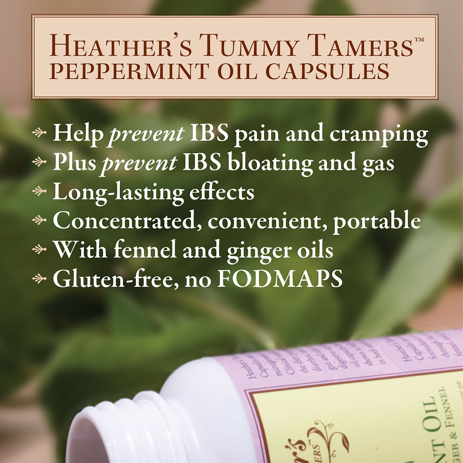 Tummy Tamers Peppermint Oil Capsules (1 bottle)